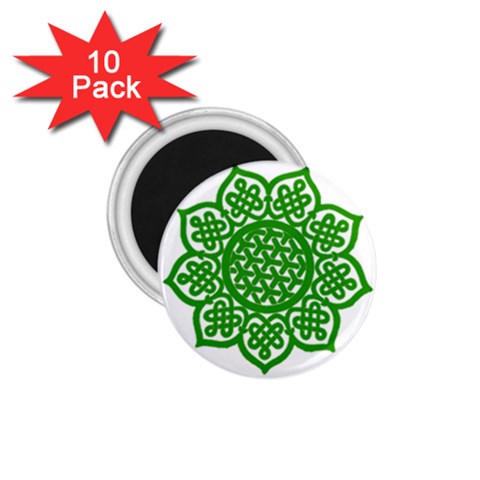 Celtic Mandala_green 1.75  Magnet (10 pack)  from ArtsNow.com Front