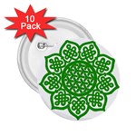 Celtic Mandala_green 2.25  Button (10 pack)