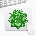 Celtic Mandala_green Large Mousepad