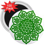 Celtic Mandala_green 3  Magnet (100 pack)