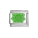 Celtic Mandala_green Italian Charm (9mm)