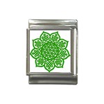 Celtic Mandala_green Italian Charm (13mm)