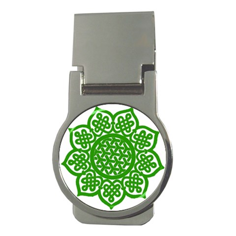 Celtic Mandala_green Money Clip (Round) from ArtsNow.com Front