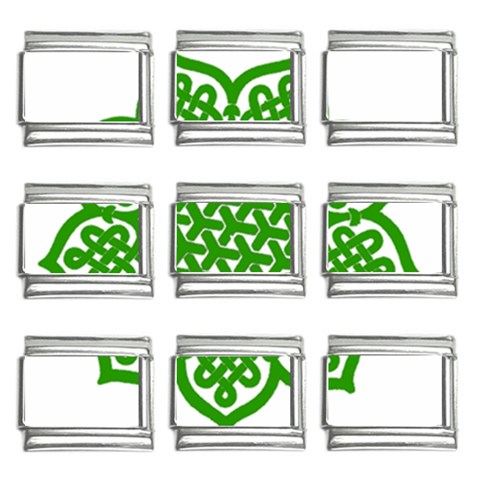 Celtic Mandala_green 9mm Italian Charm (9 pack) from ArtsNow.com Front