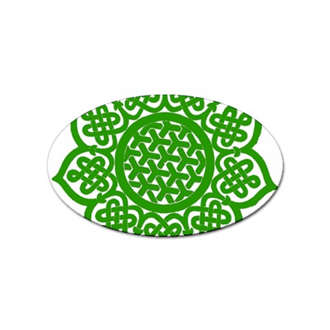 Celtic Mandala_green Sticker (Oval) from ArtsNow.com Front