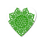 Celtic Mandala_green Magnet (Heart)