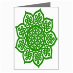 Celtic Mandala_green Greeting Card