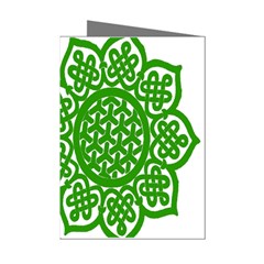 Celtic Mandala_green Mini Greeting Cards (Pkg of 8) from ArtsNow.com Left