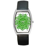 Celtic Mandala_green Barrel Style Metal Watch