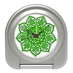 Celtic Mandala_green Travel Alarm Clock