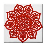 Celtic Mandala_red Tile Coaster