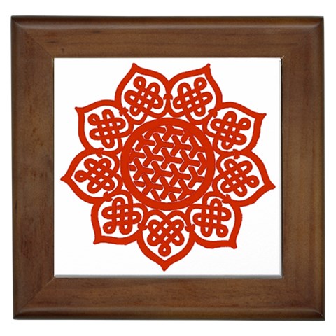 Celtic Mandala_red Framed Tile from ArtsNow.com Front