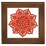 Celtic Mandala_red Framed Tile