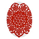 Celtic Mandala_red Ornament (Oval)