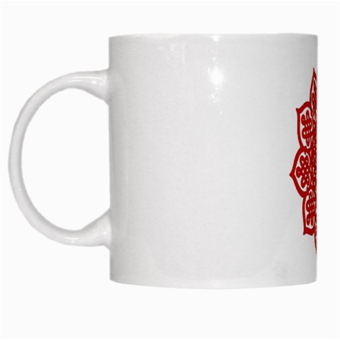 Celtic Mandala_red White Mug from ArtsNow.com Left