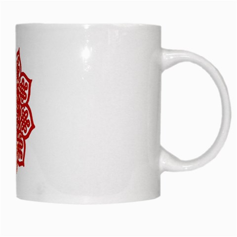 Celtic Mandala_red White Mug from ArtsNow.com Right