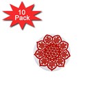 Celtic Mandala_red 1  Mini Button (10 pack) 