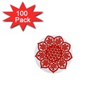 Celtic Mandala_red 1  Mini Button (100 pack) 