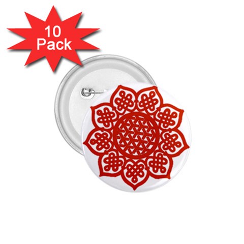 Celtic Mandala_red 1.75  Button (10 pack)  from ArtsNow.com Front