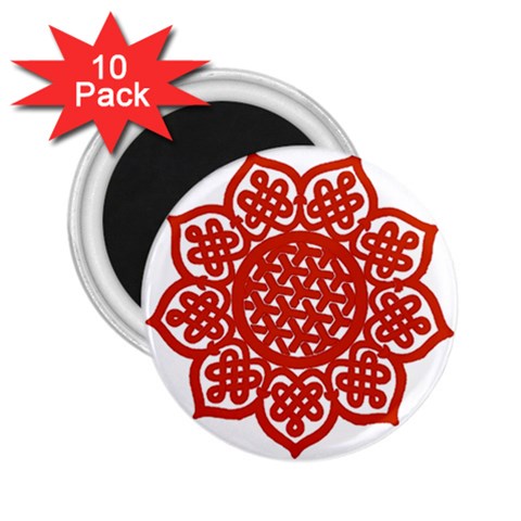 Celtic Mandala_red 2.25  Magnet (10 pack) from ArtsNow.com Front