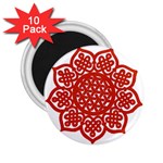 Celtic Mandala_red 2.25  Magnet (10 pack)