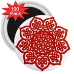 Celtic Mandala_red 3  Magnet (100 pack)