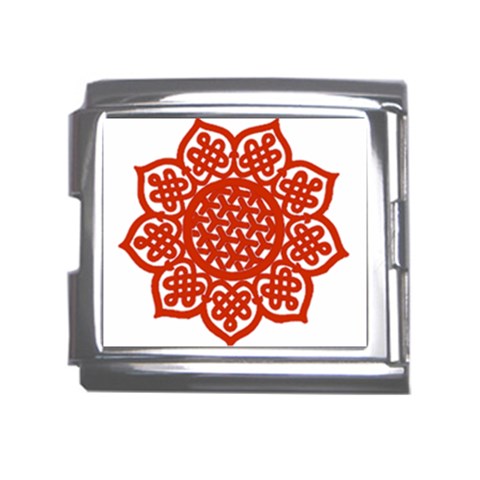 Celtic Mandala_red Mega Link Italian Charm (18mm) from ArtsNow.com Front