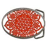 Celtic Mandala_red Belt Buckle