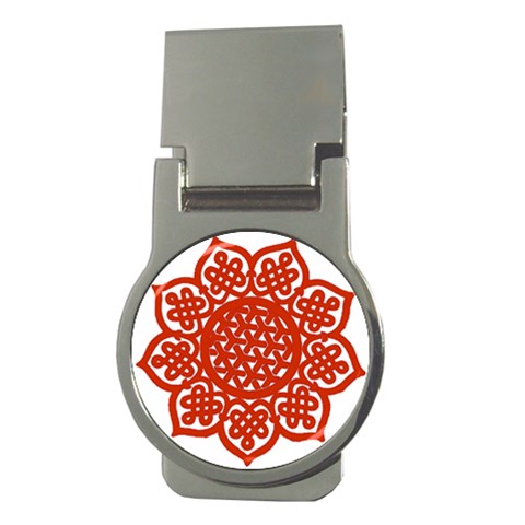 Celtic Mandala_red Money Clip (Round) from ArtsNow.com Front