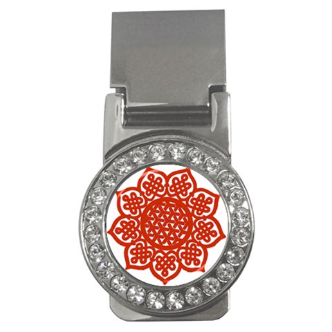 Celtic Mandala_red Money Clip (CZ) from ArtsNow.com Front