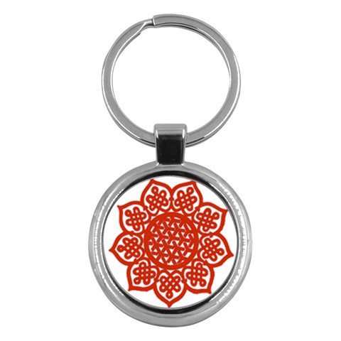 Celtic Mandala_red Key Chain (Round) from ArtsNow.com Front