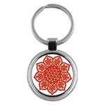 Celtic Mandala_red Key Chain (Round)