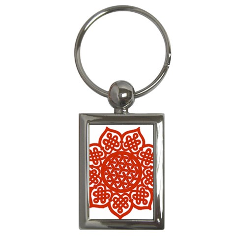 Celtic Mandala_red Key Chain (Rectangle) from ArtsNow.com Front