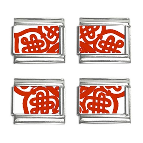 Celtic Mandala_red 9mm Italian Charm (4 pack) from ArtsNow.com Front