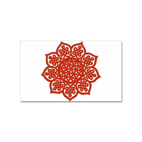 Celtic Mandala_red Sticker (Rectangular) from ArtsNow.com Front