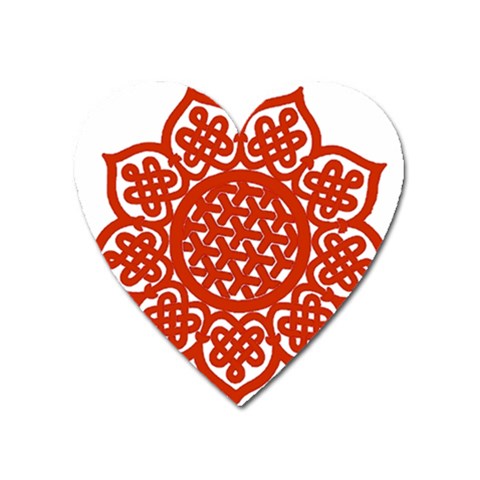 Celtic Mandala_red Magnet (Heart) from ArtsNow.com Front