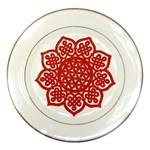 Celtic Mandala_red Porcelain Plate