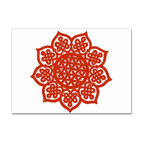 Celtic Mandala_red Sticker A4 (10 pack) from ArtsNow.com Front