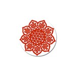 Celtic Mandala_red Golf Ball Marker