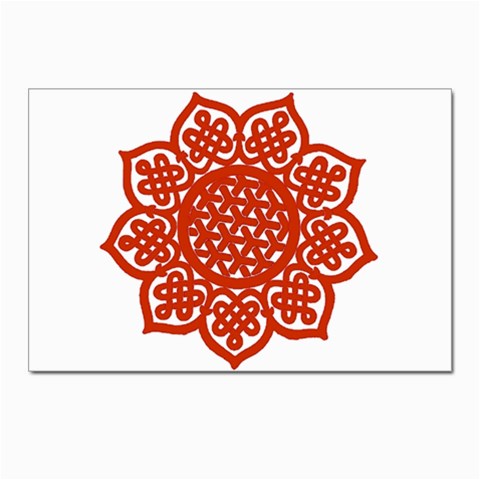 Celtic Mandala_red Postcard 4 x 6  (Pkg of 10) from ArtsNow.com Front