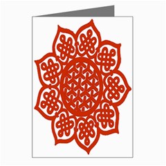 Celtic Mandala_red Greeting Card from ArtsNow.com Left