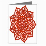 Celtic Mandala_red Greeting Card