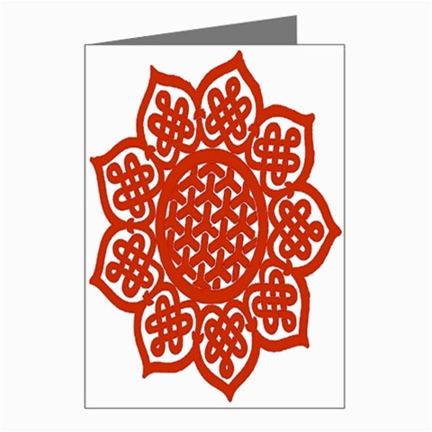 Celtic Mandala_red Greeting Cards (Pkg of 8) from ArtsNow.com Left