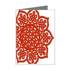 Celtic Mandala_red Mini Greeting Card from ArtsNow.com Left