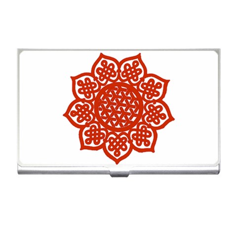 Celtic Mandala_red Business Card Holder from ArtsNow.com Front