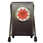 Celtic Mandala_red Pen Holder Desk Clock