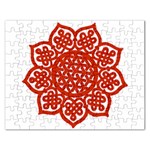 Celtic Mandala_red Jigsaw Puzzle (Rectangular)