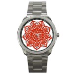 Celtic Mandala_red Sport Metal Watch