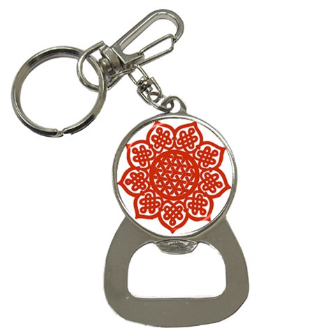 Celtic Mandala_red Bottle Opener Key Chain from ArtsNow.com Front