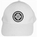 Mandala Black&White White Cap